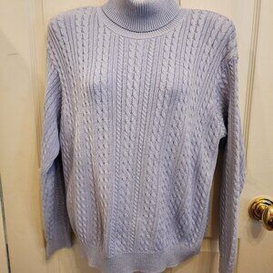Womans size M periwinkle turtle neck sweater